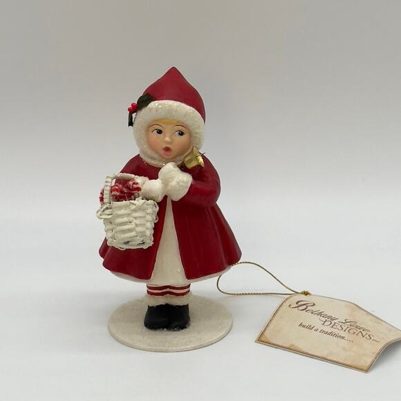 Bethany Lowe Little Caroling Lucy With Bell Christmas Figurine NEW - Picture 10 of 10